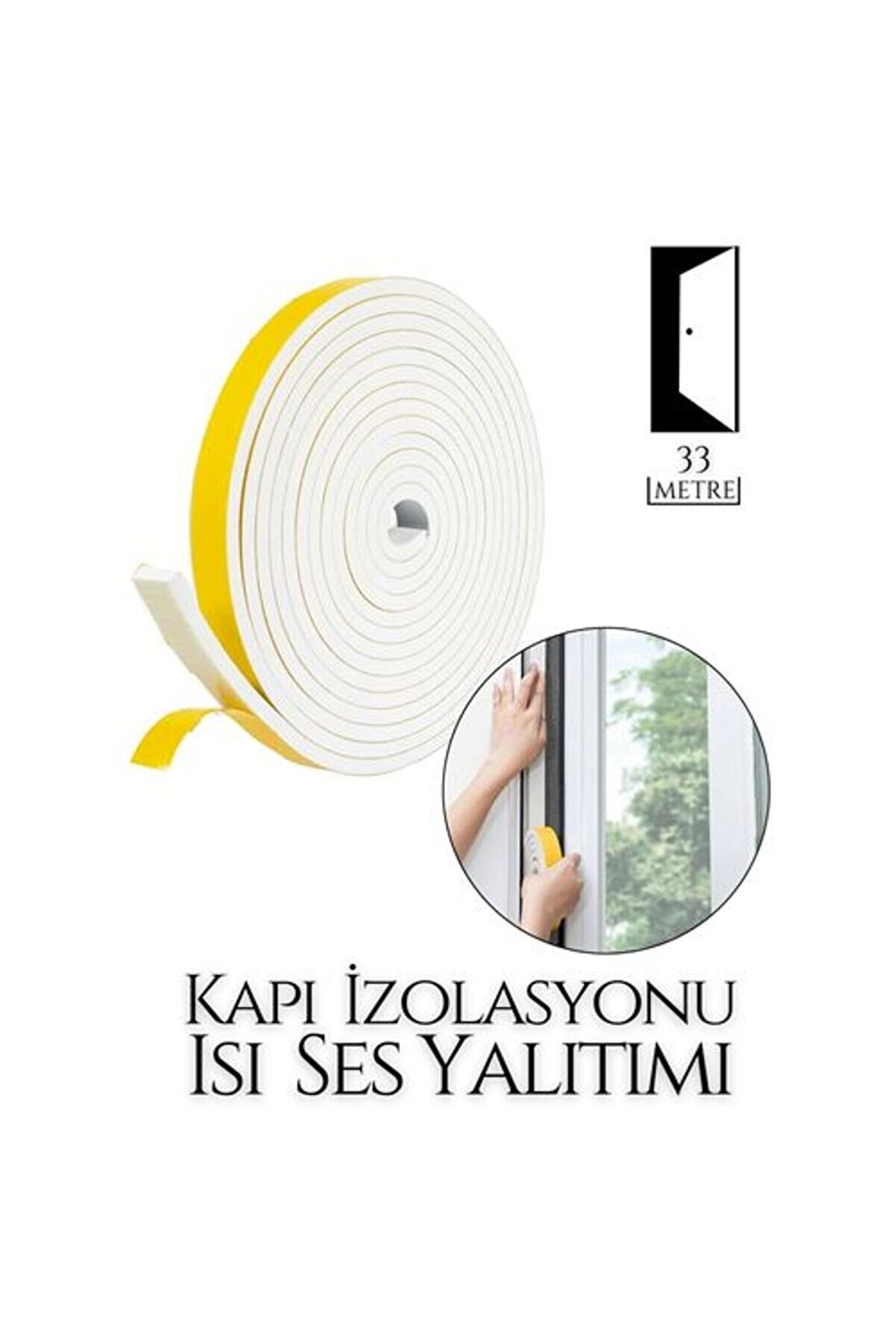 Toptan Bulurum Kapı Ses Isı Yalıtım Sünger Bant 33 METRE