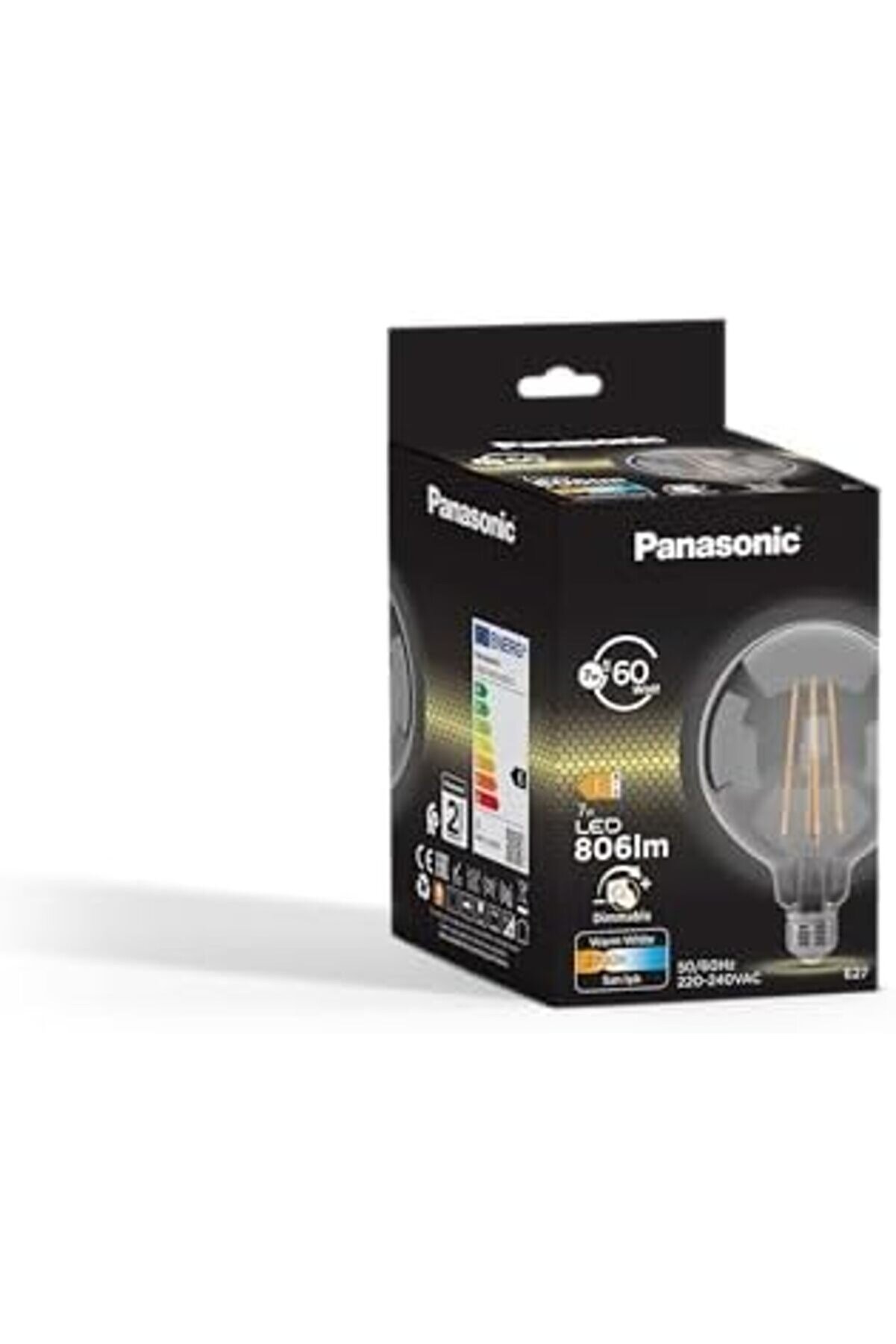 E27 Di̇m Edi̇lebi̇li̇r Fi̇laman G95 Lamba 7W 806Lm 2700K Clear 266450