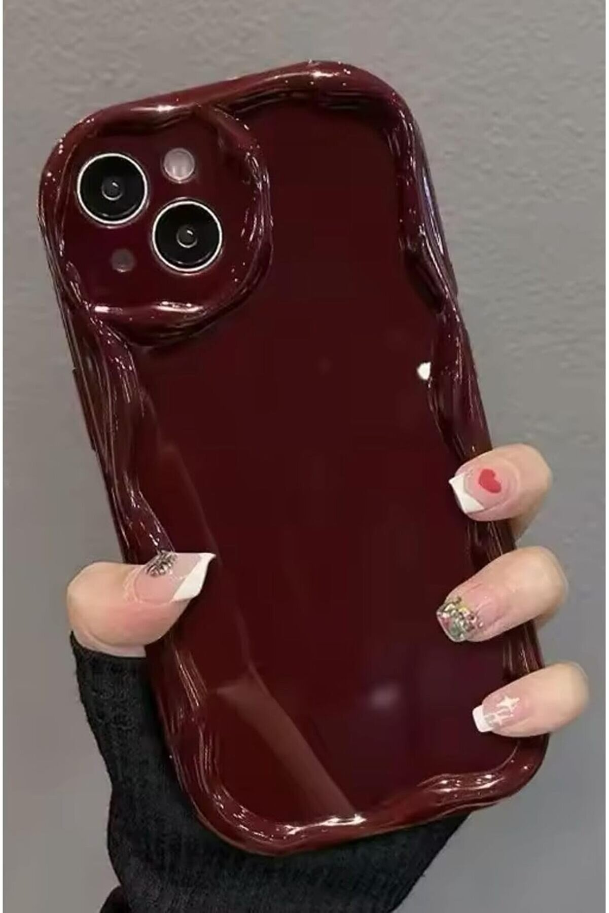 STOREMAX lvnshop Aksesuar 13 VE 14 ile Uyumlu Darbe &Ouml;nleyici DALGALI BORDO ANTİŞOK Silikon Kılıf 224120