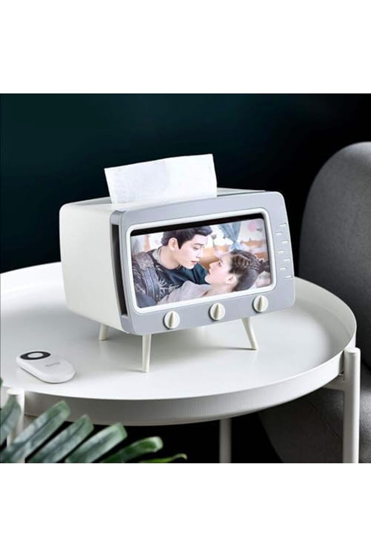 Lvnshop Retro Telefon Tutucu, Masaüstü Peçeteli̇k Cep Telefonu (Gri̇) 224120