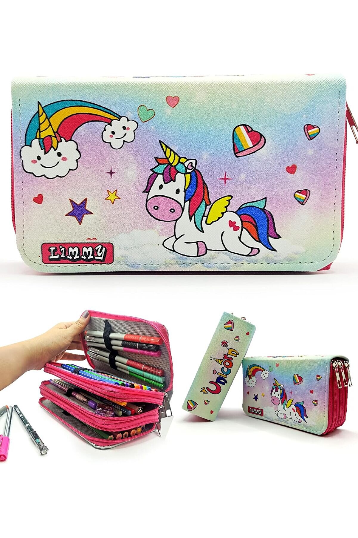 STOREMAX lvnshop Şeker Temalı Modelist Kutusu Vegan Deri Üç Bölmeli 224120