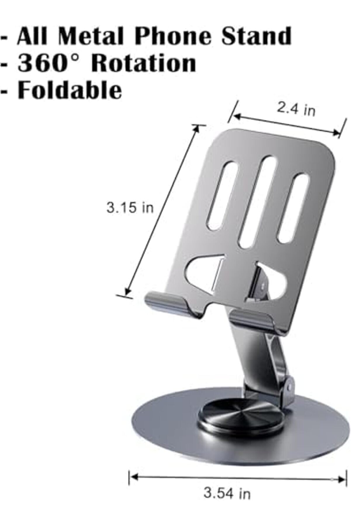 Lvnshop Katlanabi̇li̇r Masaüstü Telefon Tutucu Tablet 360 Derece Dönen Ayarlanabi̇li̇r 224120