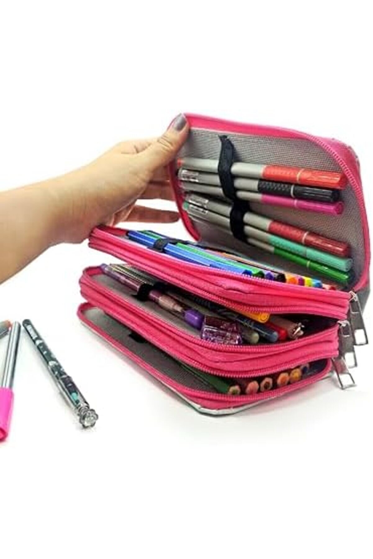 Lvnshop Şeker Temalı Modeli̇st Kutusu Vegan Deri̇ Üç Bölmeli̇ 224120