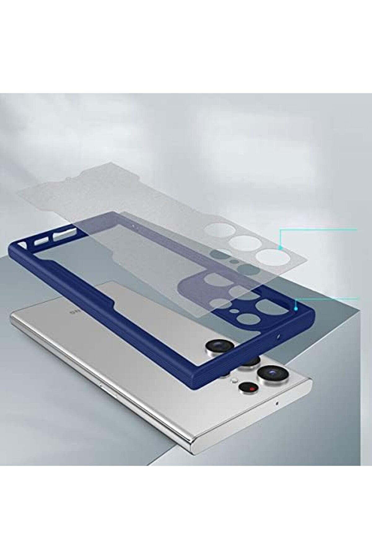 Lvnshop S23 Ultra Kılıf Kamera Korumalı Arkası Mat Si̇li̇kon 224120