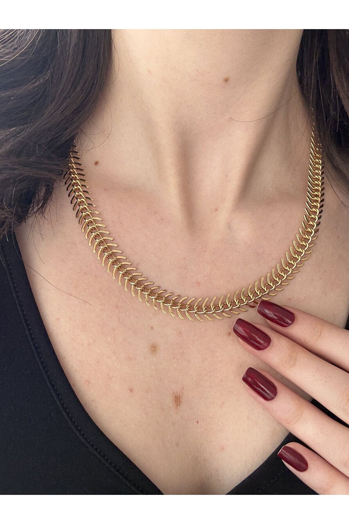 Ateli̇er Emi̇ne Balıksırtı Gold Zi̇nci̇r Kolye