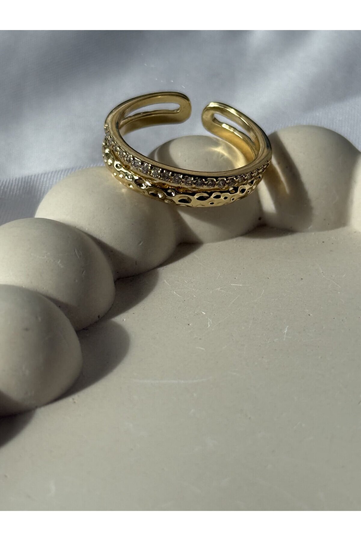 Ateli̇er Emi̇ne Çi̇ft Sıra Gold Yüzük