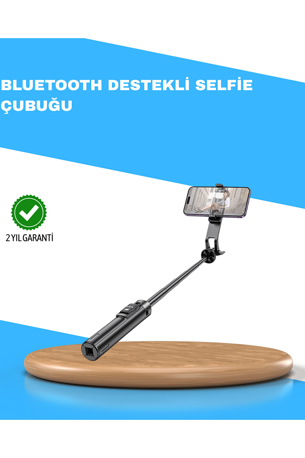 Aydoğan's Uzaktan Kumandalı Bluetooth Selfie Çubuğu– Işıklı, 130 cm Ayarlanabilir