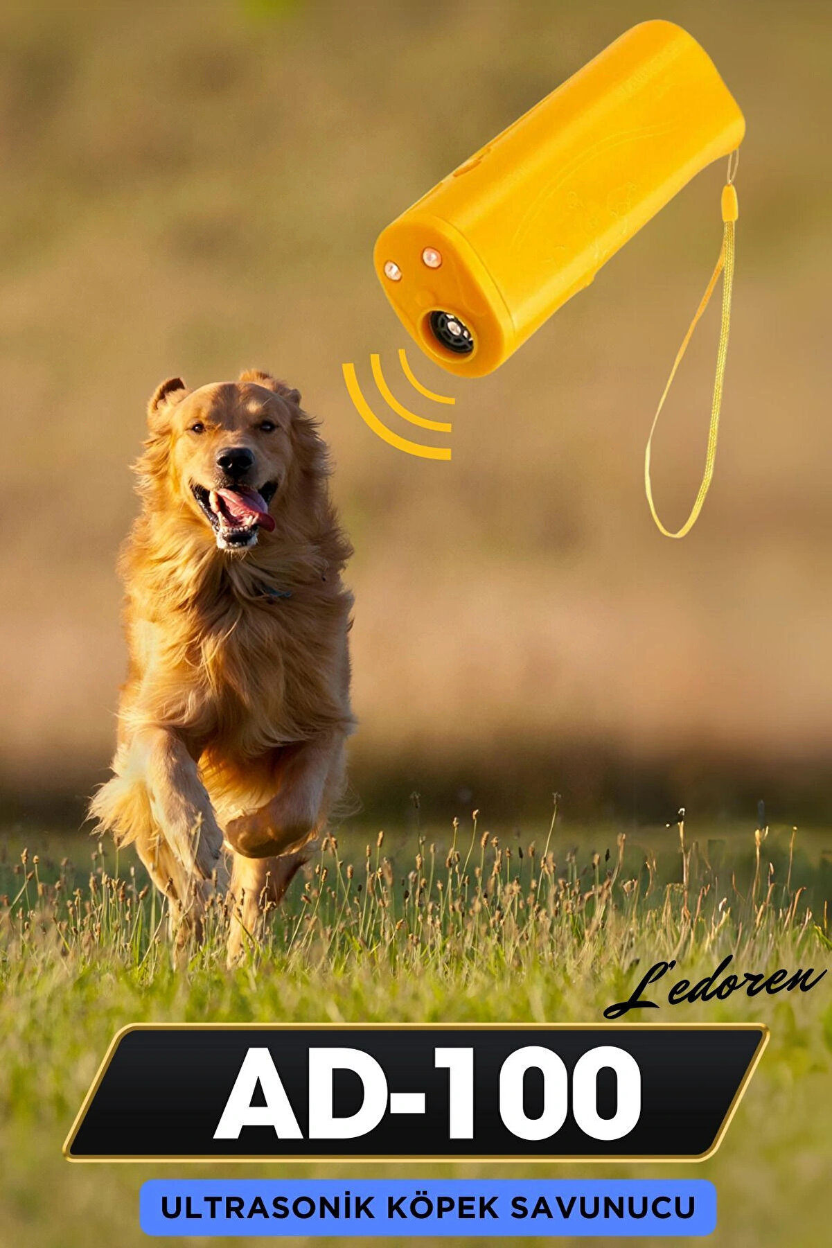 LaraThec AD-100 Ultrasonik 150 DB Uzun Menzilli Köpek Savunma ve Eğitici Ses Cihazı