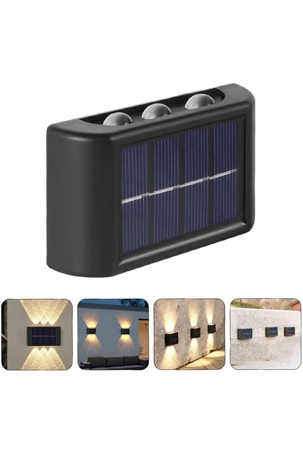 STOREMAX polysight Güneş Enerjili, Suya Dayanıklı ve Duvara Monteli 6 LED’li - Bahçe, teras, havuz kenarı, çi