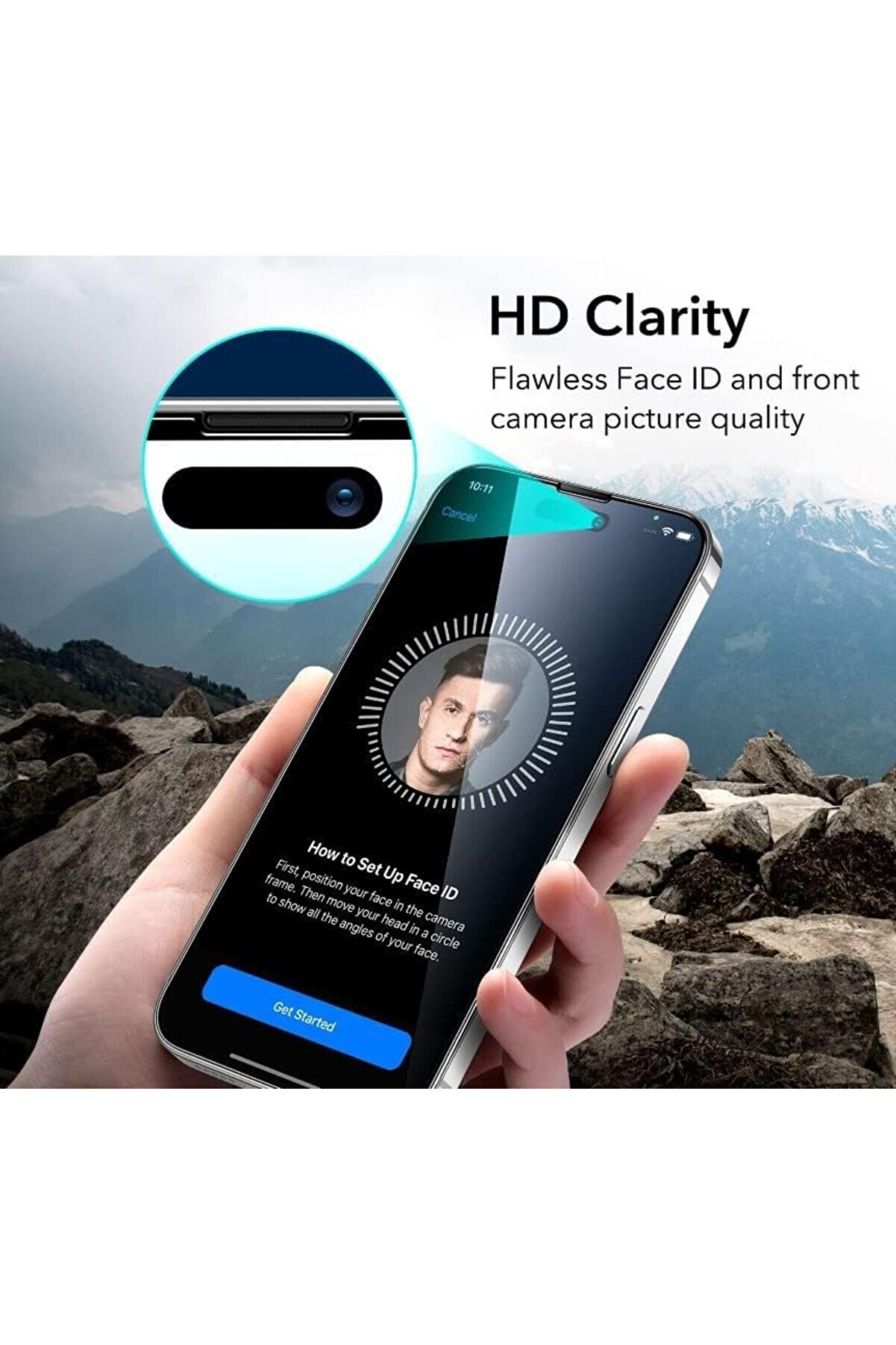 14 Pro İçi̇n Ekranı Tam Kaplayan Cam 6D Ekran Kırılmaz Cam Full Cover Tam Koruma  Uyumlu