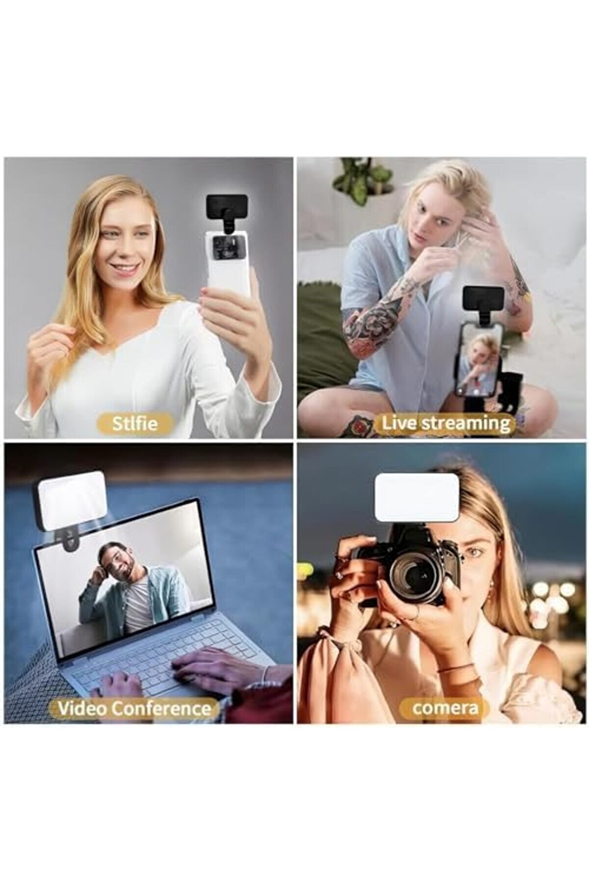 Polysi̇ght 3 Renk Modlu Kısılabi̇li̇r Selfi̇e Işığı - Kompakt Led Işık, Usb-C Şarjlı,,, Laptop Ve Tablet