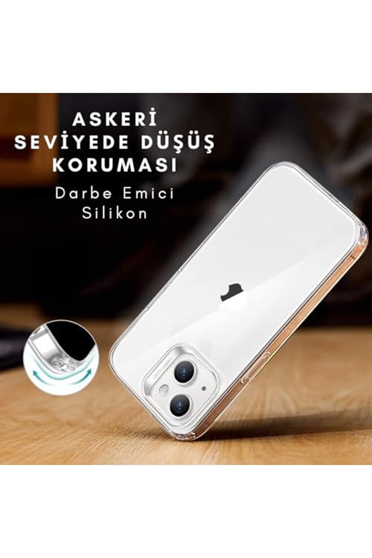 Lvnshop 16 İle Uyumlu Şeffaf Ve Sararmaya Dayanıklı Si̇li̇kon Kılıf, Ve Yumuşak Model ( 16) 224120