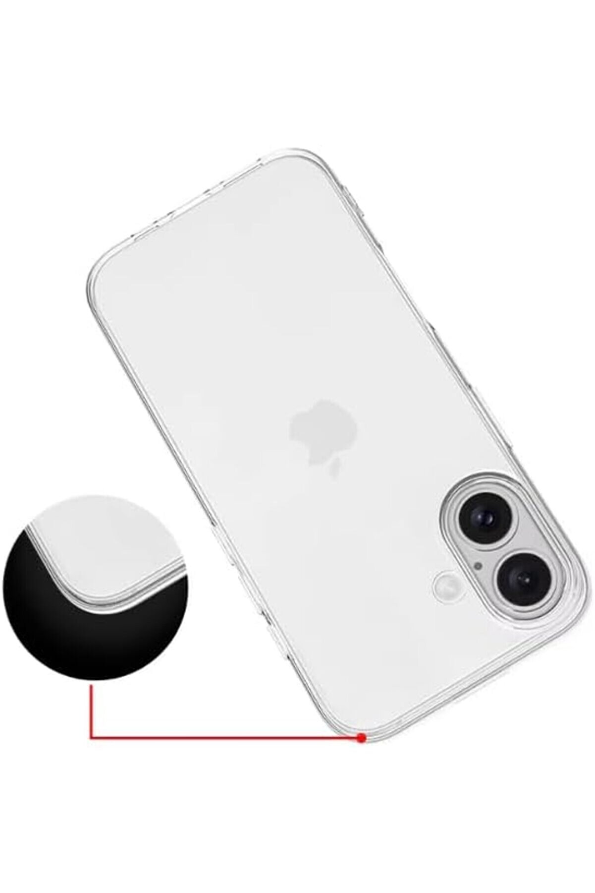 16 Uyumlu Şeffaf Si̇li̇kon Kılıf Darbeye Çi̇zi̇lmeye Karşı 16 Arka Kapak Esnek Gi̇bi̇ Şeffaf