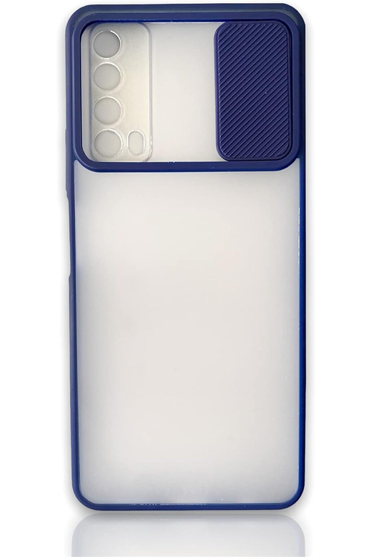 STOREMAX P Smart 2021 Uyumlu Kılıf Kamera Lens Korumalı Sürgülü Yüksek Korumalı Buzlu Transparan Ka