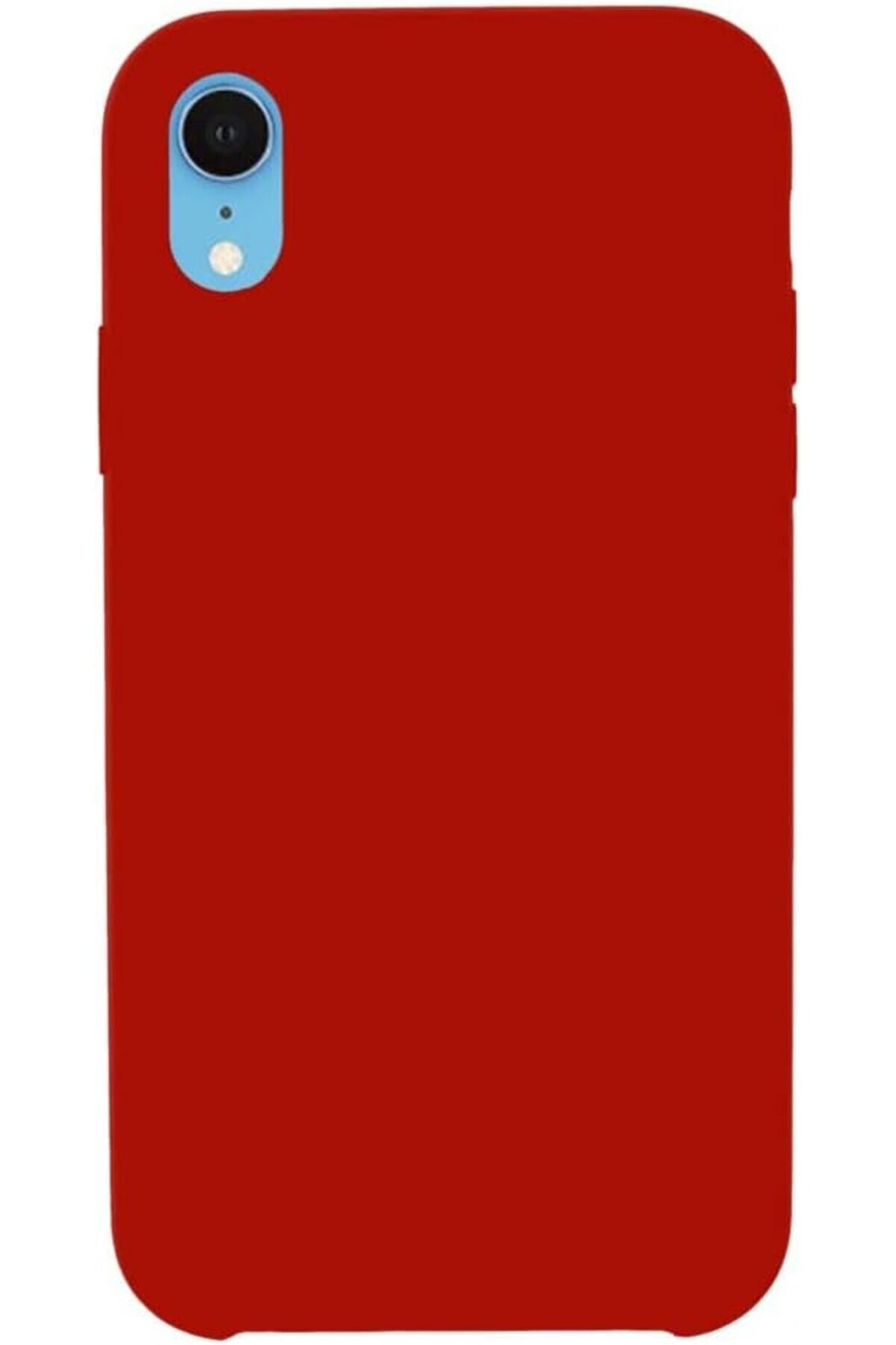 STOREMAX lvnshop AKSESUAR XR (6.1) inç İçi Kadife Lansman Silikon Kılıf Şok Emici Full Kasa Koruma Sağlayan K