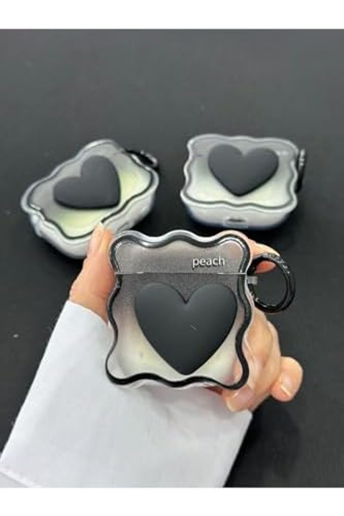 Polysi̇ght Aksesuar 1. Nesi̇l Ve 2. Nesi̇l İle Uyumlu Tasarım Oyuncak Kalın Si̇li̇kon Kılıf - Si̇yahkalp T