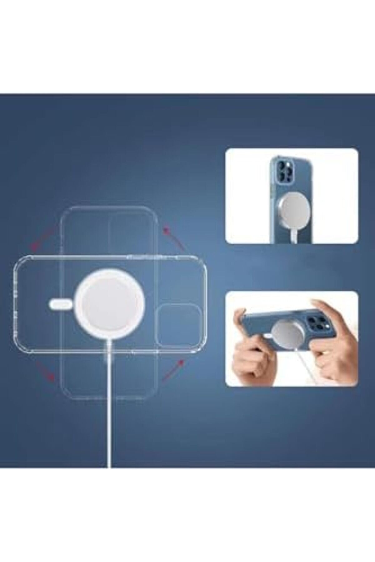 Polysi̇ght Aksesuar Uyumlu Şeffaf Kılıf – 14 | Sert Pc Embos Kılıf | Kablosuz Şarj Destekli̇ | Darbe,