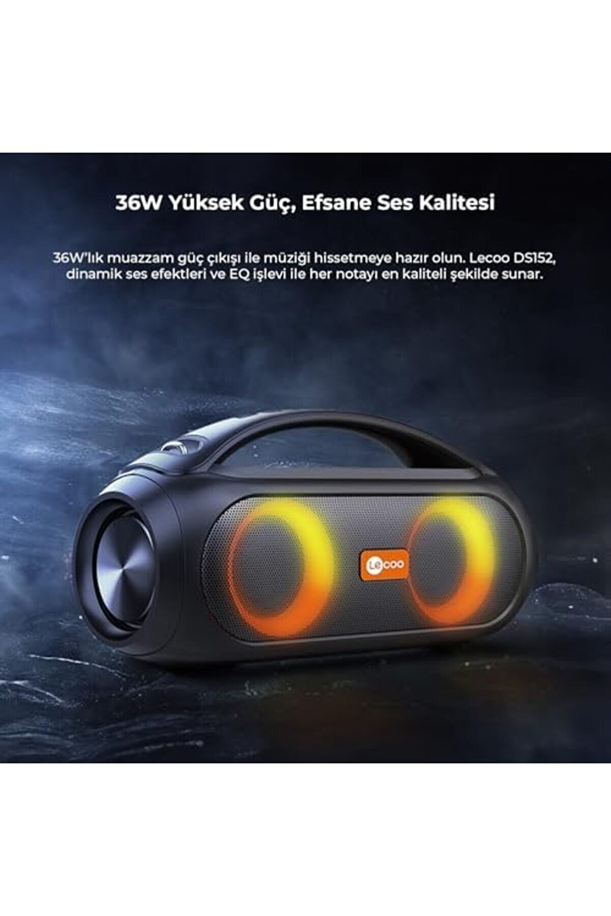 Goldshi̇ne Ds152 36W Kablosuz 5.1 Hoparlör - Rgb Aydınlatmalı Ipx5 Suya Dayanıklı Bt/Aux/Usb Gi̇ri̇şli̇