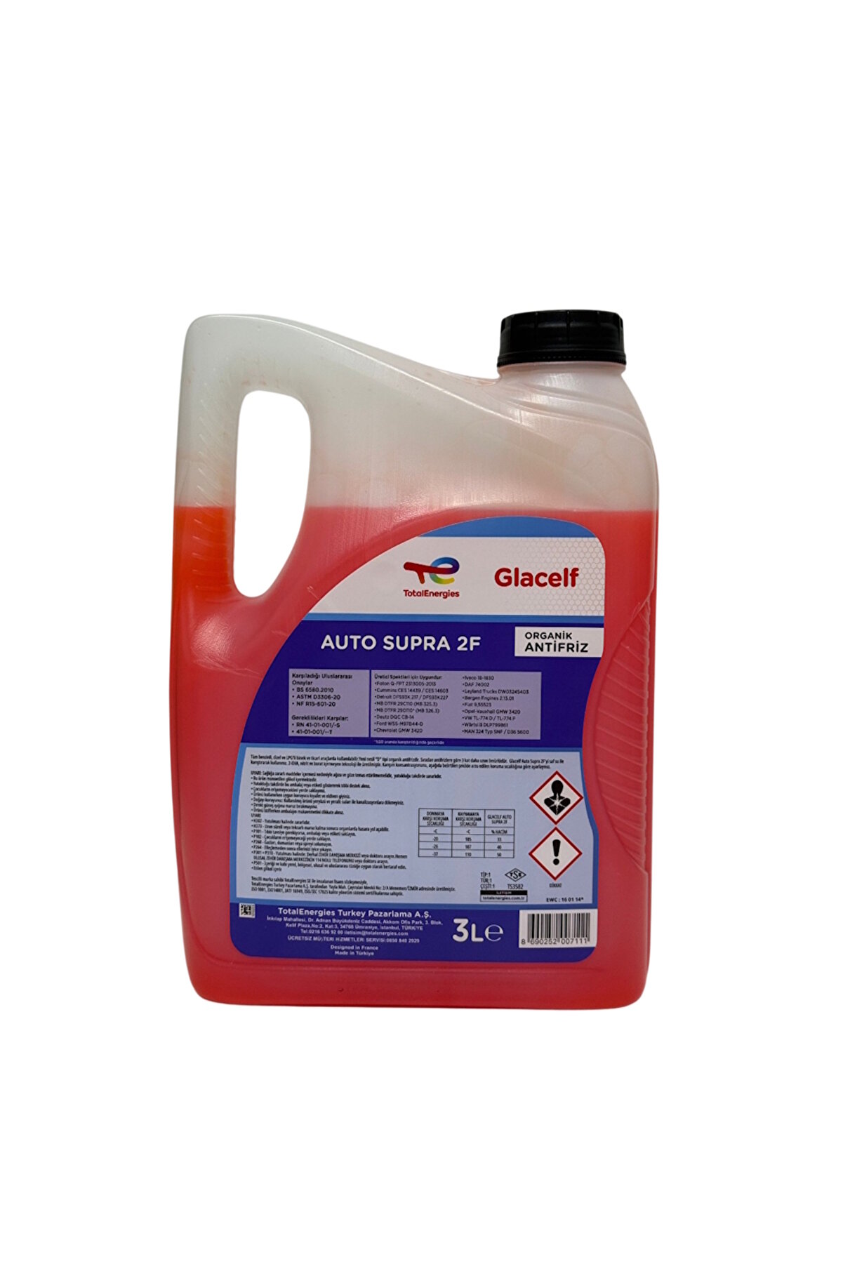 Kırmızı Organi̇k Glacelf 2F Supra 3Lt Kırmızı Organi̇c Anti̇fri̇z