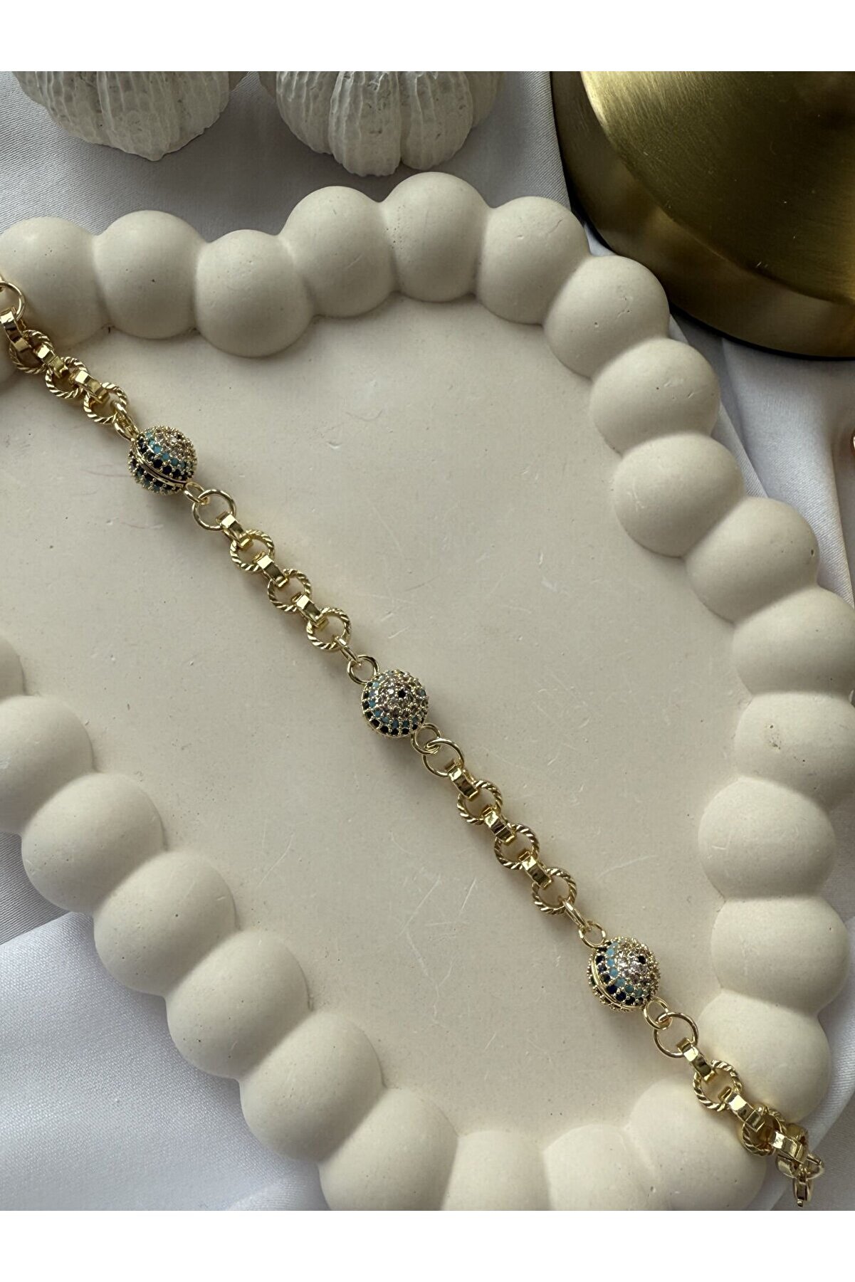 Ateli̇er Emi̇ne Evi̇l Eye Gold Bi̇lekli̇k