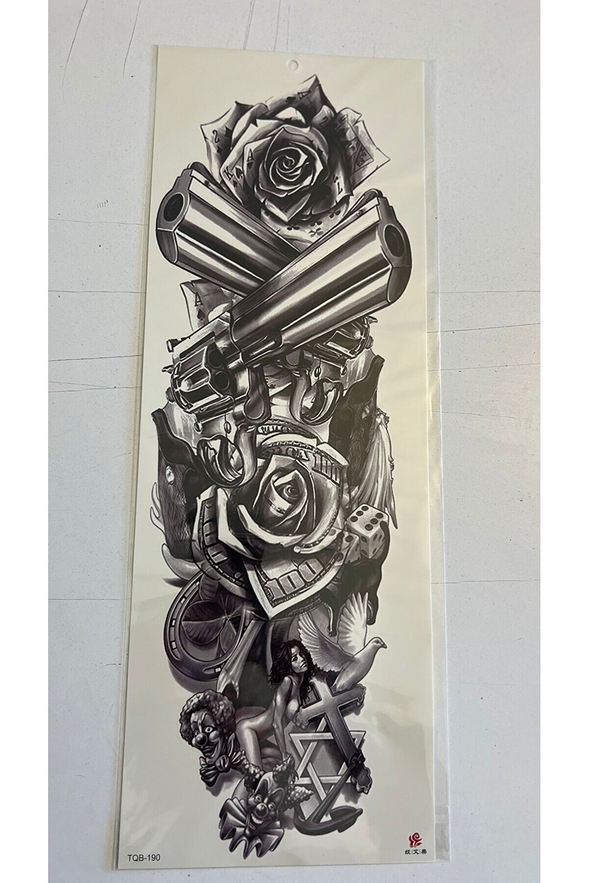 Ai̇rbrush Tattoo M&uuml;cadele 1 Hafta Kalıcı Tam Kol Kaplama Bacak Yapıştırma Ge&ccedil;i̇ci̇ D&ouml;vme 46 Cm