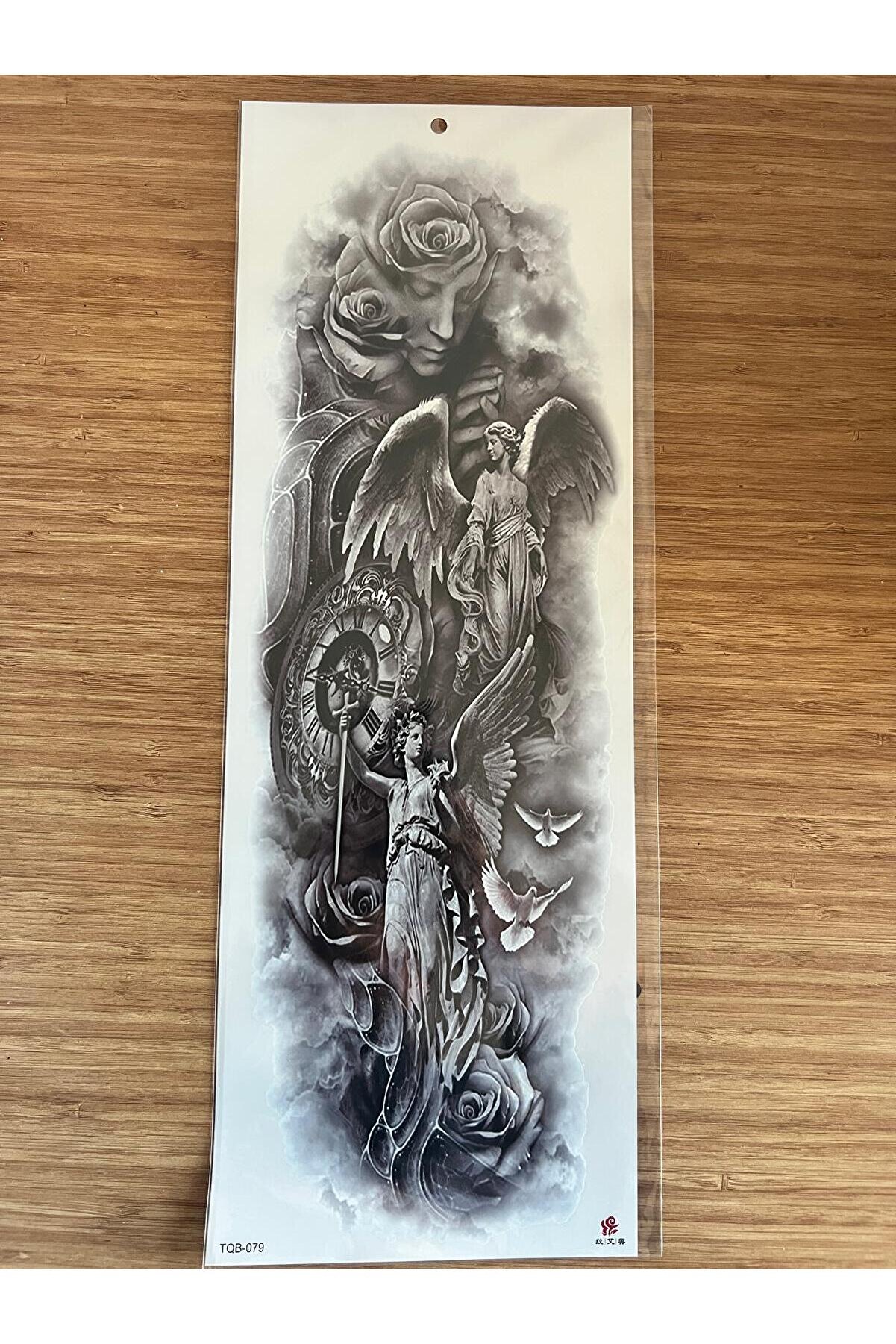 Ai̇rbrush Tattoo Melekler 1 Hafta Kalıcı Tam Kol Bacak Yapıştırma Geçi̇ci̇ Dövme 46 Cm