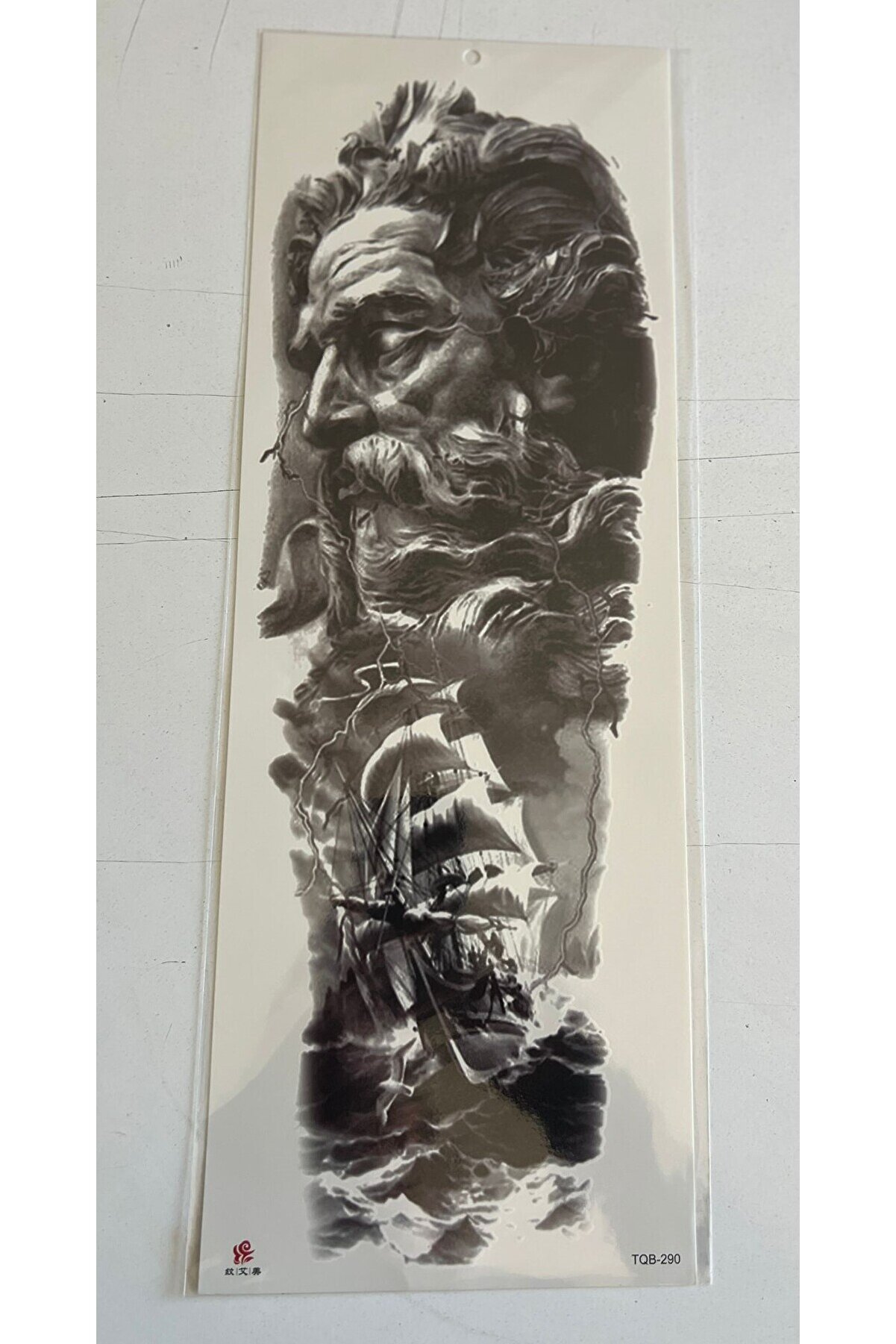 Ai̇rbrush Tattoo Deni̇z Tanrısı 1 Hafta Kalıcı Tam Kol Bacak Yapıştırma Ge&ccedil;i̇ci̇ D&ouml;vme 46 Cm