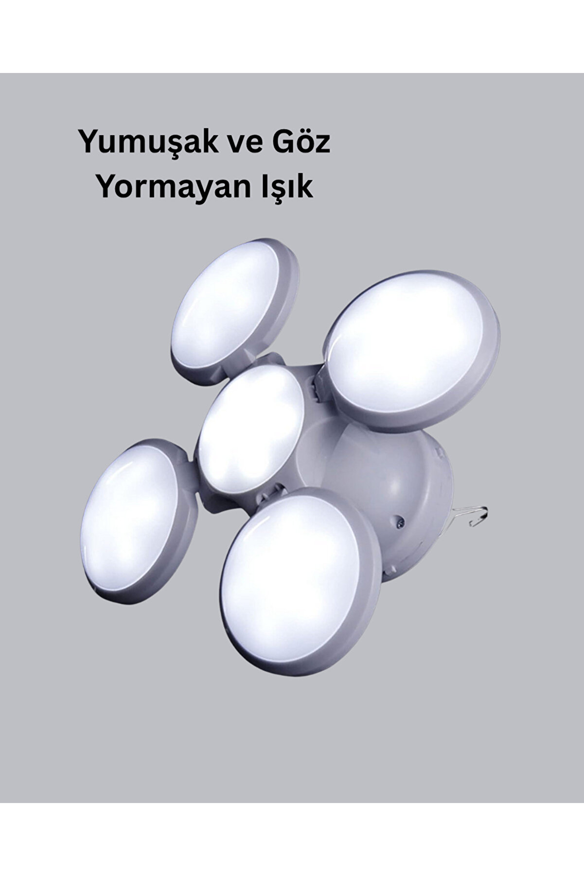 Solar Güneş Enerji̇li̇ Ve Usb Şarjlı 5 Kanatlı Led Kamp Lambası