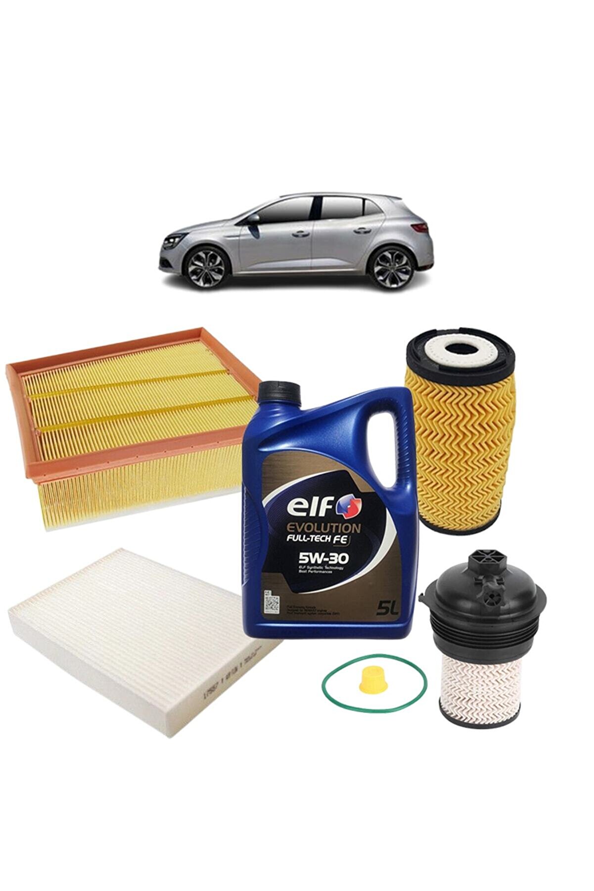 MAİS Megane 4 Saloon 1.5 Dci Hp90 Kw66 K9K656 2016-2025+Elf 5w30 5lt 2025