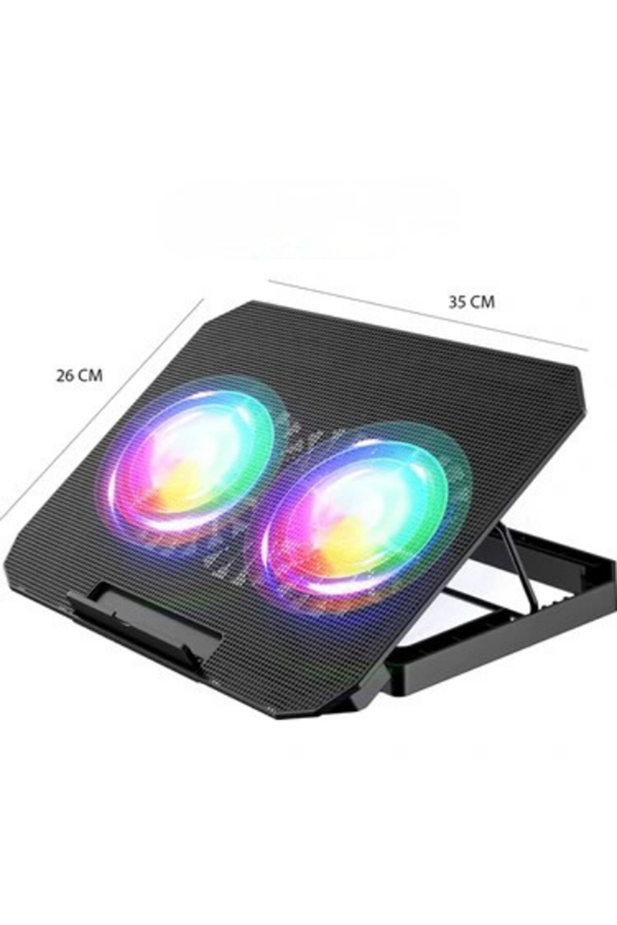 Zrn33 2 Fanlı Standlı Rgb Laptop Soğutucu
