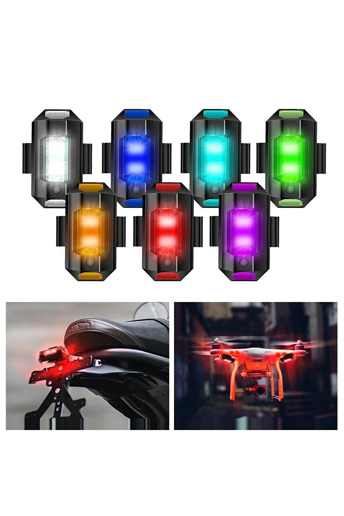 Motor Drone Uçak Kanadı Led Şarjlı Kablosuz Mi̇ni̇ Led Çakarlı Lamba