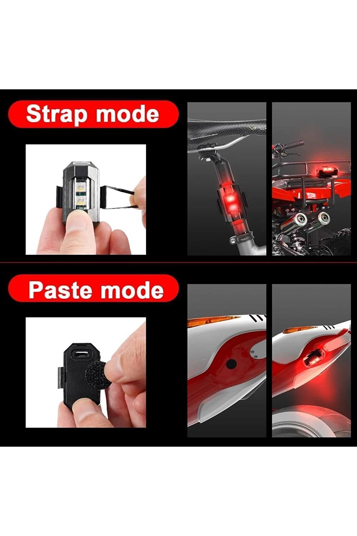 Motor Drone Uçak Kanadı Led Şarjlı Kablosuz Mi̇ni̇ Led Çakarlı Lamba