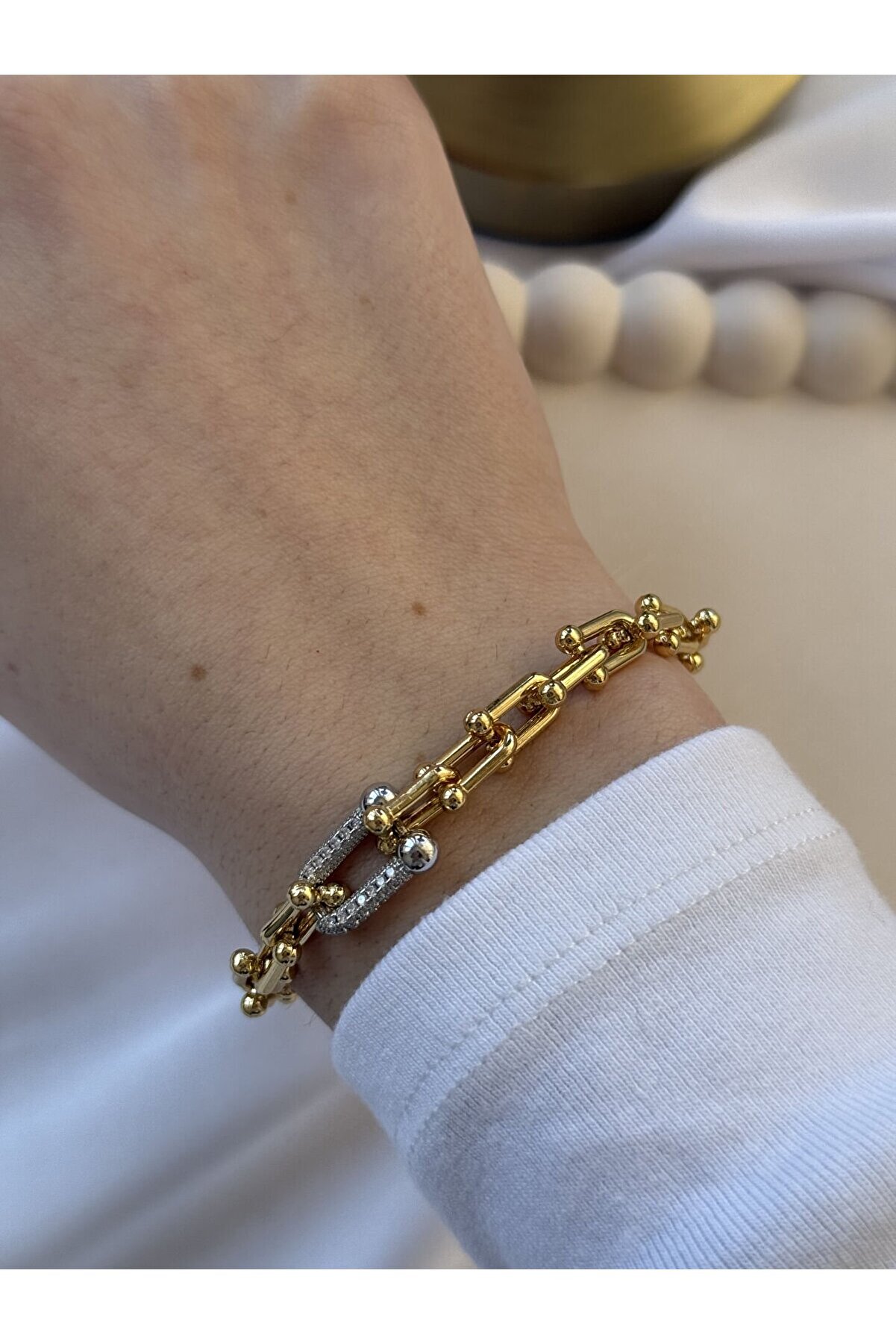 Ateli̇er Emi̇ne Çi̇ft Renk Tasarım Tıffany Bi̇lekli̇k