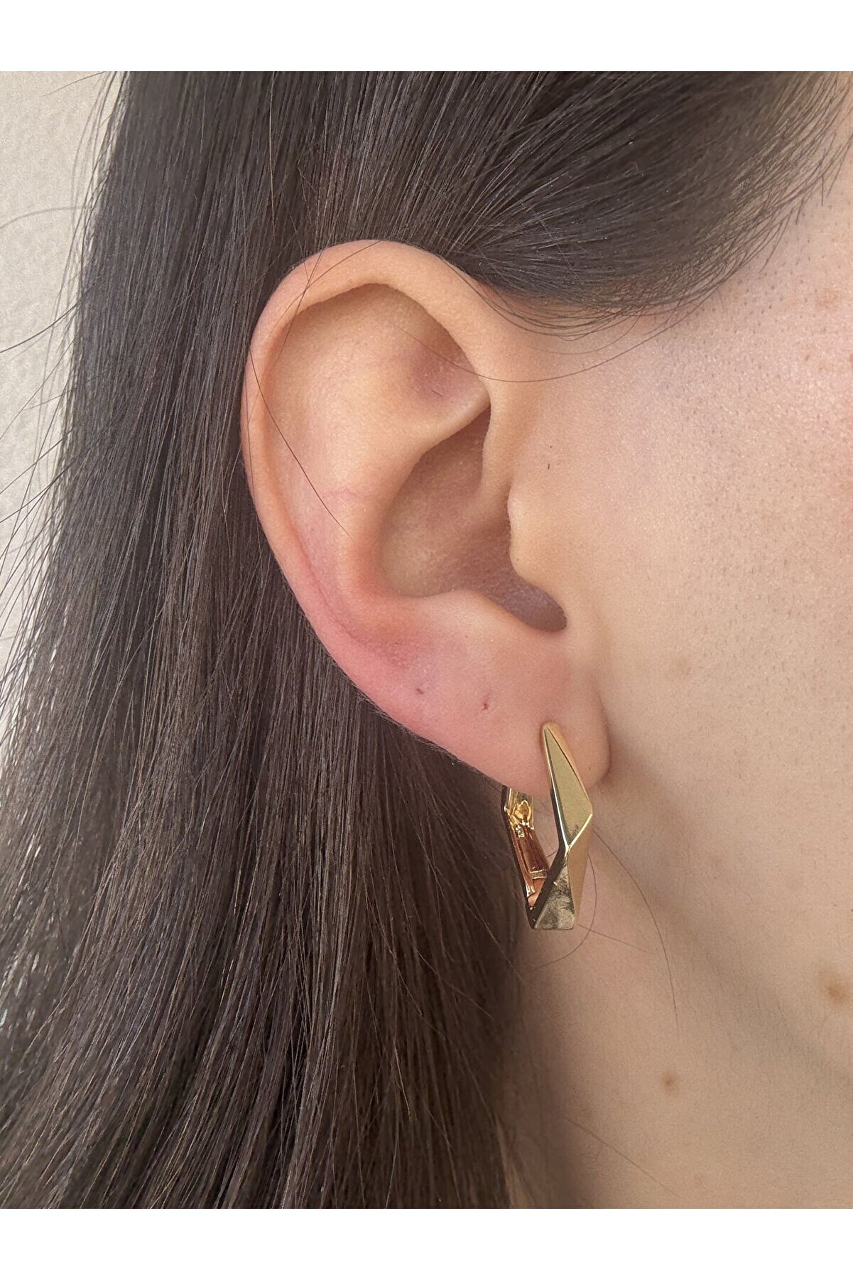 Ateli̇er Emi̇ne Geometri̇k Desen Çeli̇k Küpe