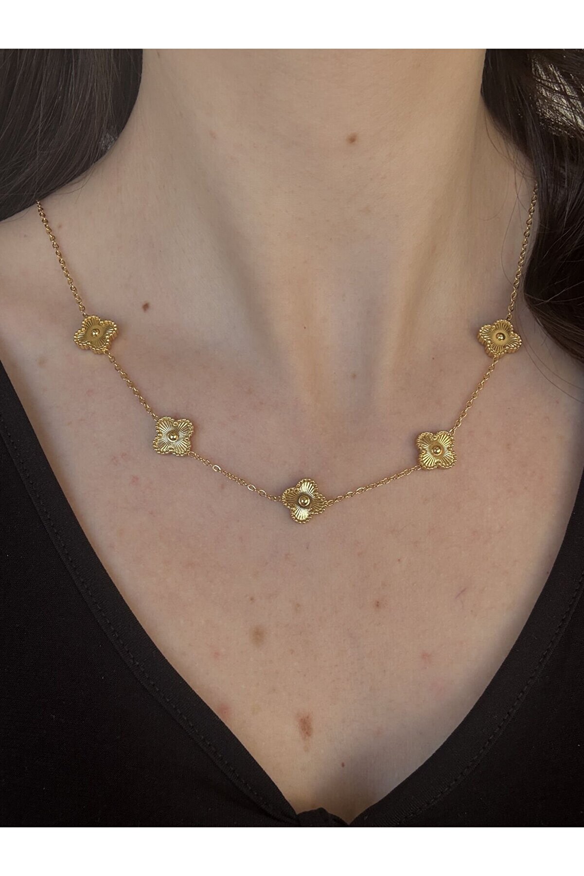 Ateli̇er Emi̇ne Gold Yonca Di̇zi̇si̇ Kolye