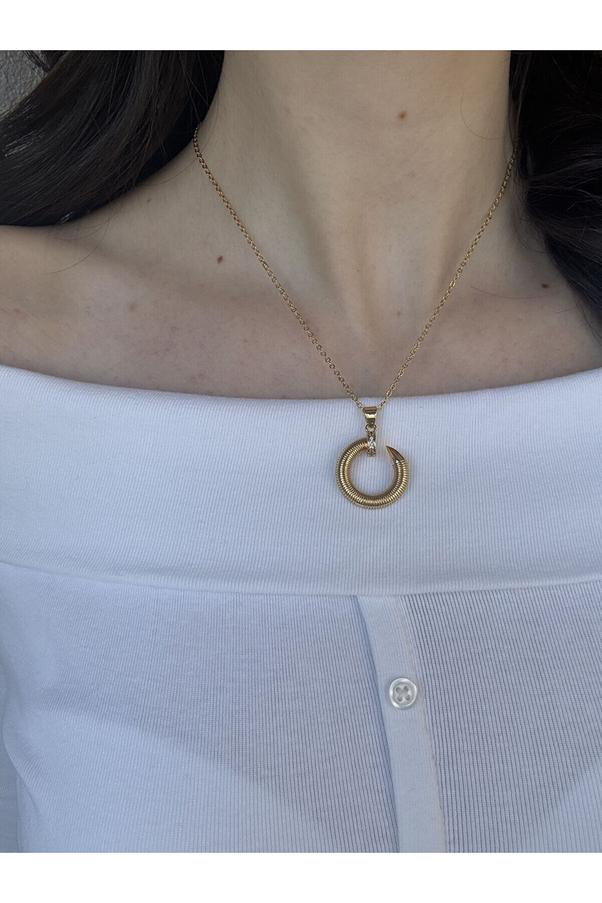 Ateli̇er Emi̇ne Yarım Tur Gold Kolye