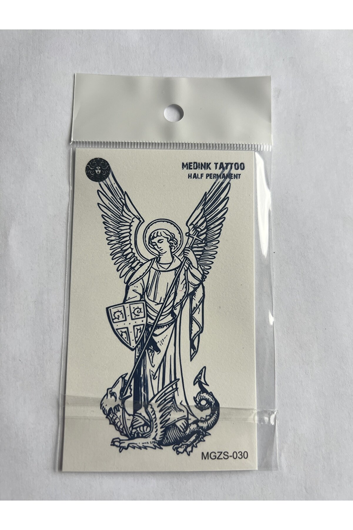 Ai̇rbrush Tattoo Savaş Melek 11X8 Cm Yarı Kalıcı Ge&ccedil;i̇ci̇ D&ouml;vme Yapıştırma D&ouml;vme