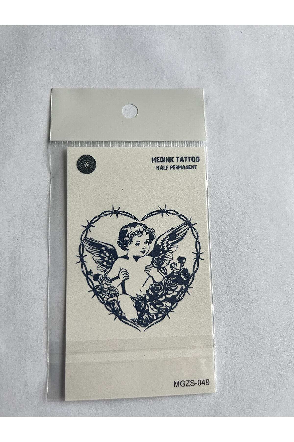 Ai̇rbrush Tattoo Kalp Melek 11X8 Cm Yarı Kalıcı Geçi̇ci̇ Dövme Yapıştırma Dövme