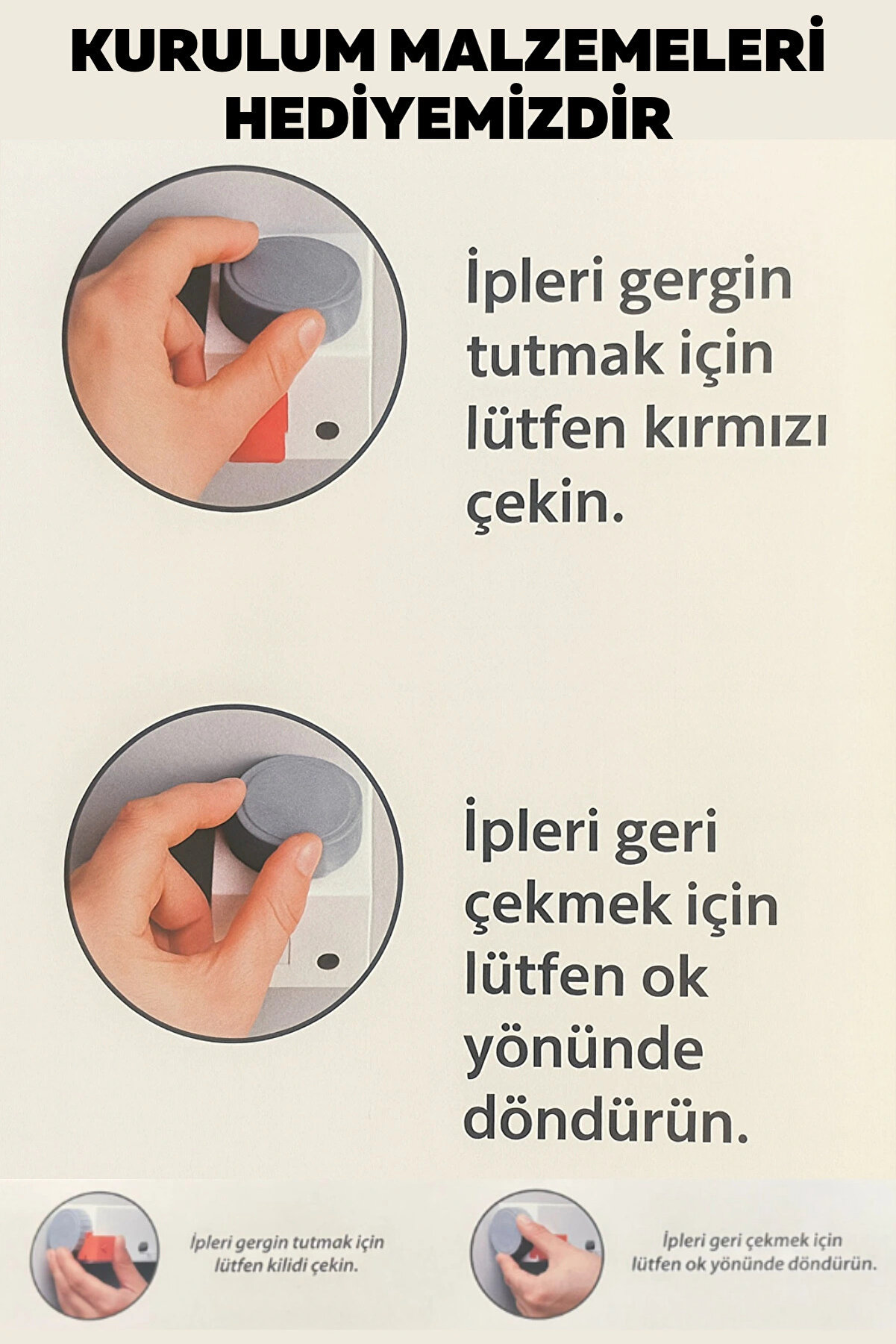 Ergonomi̇k Çamaşırlık 5 Metre 5 İp, Kali̇teli̇ İpler, Önce Çek Sonra Sabi̇tle, Kurulum Dahi̇l