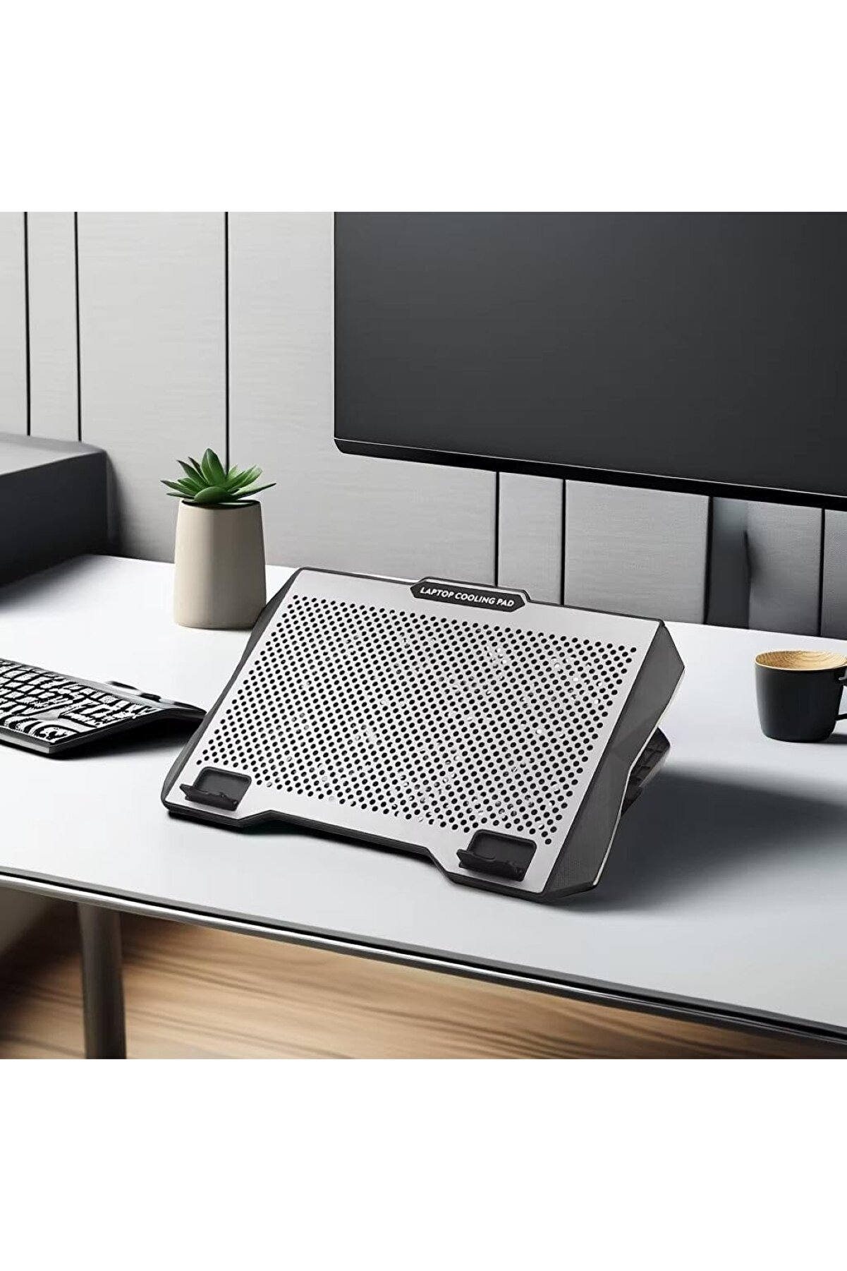 Gi̇vecool S608 8 Fan Rgb Laptop Soğutucu Standı 12-17  İnc Uyumlu Çi̇ft Usb Port Rgb Aydınlatma