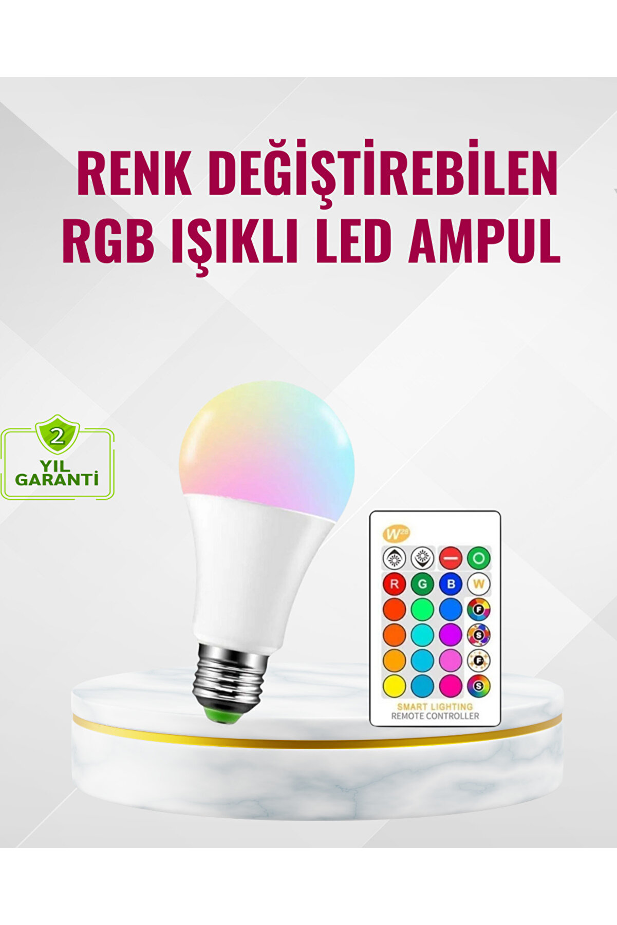 Toptan Bulurum 9 Watt Beyaz Işık ve Renk Ayarlı Akıllı LED Ampul