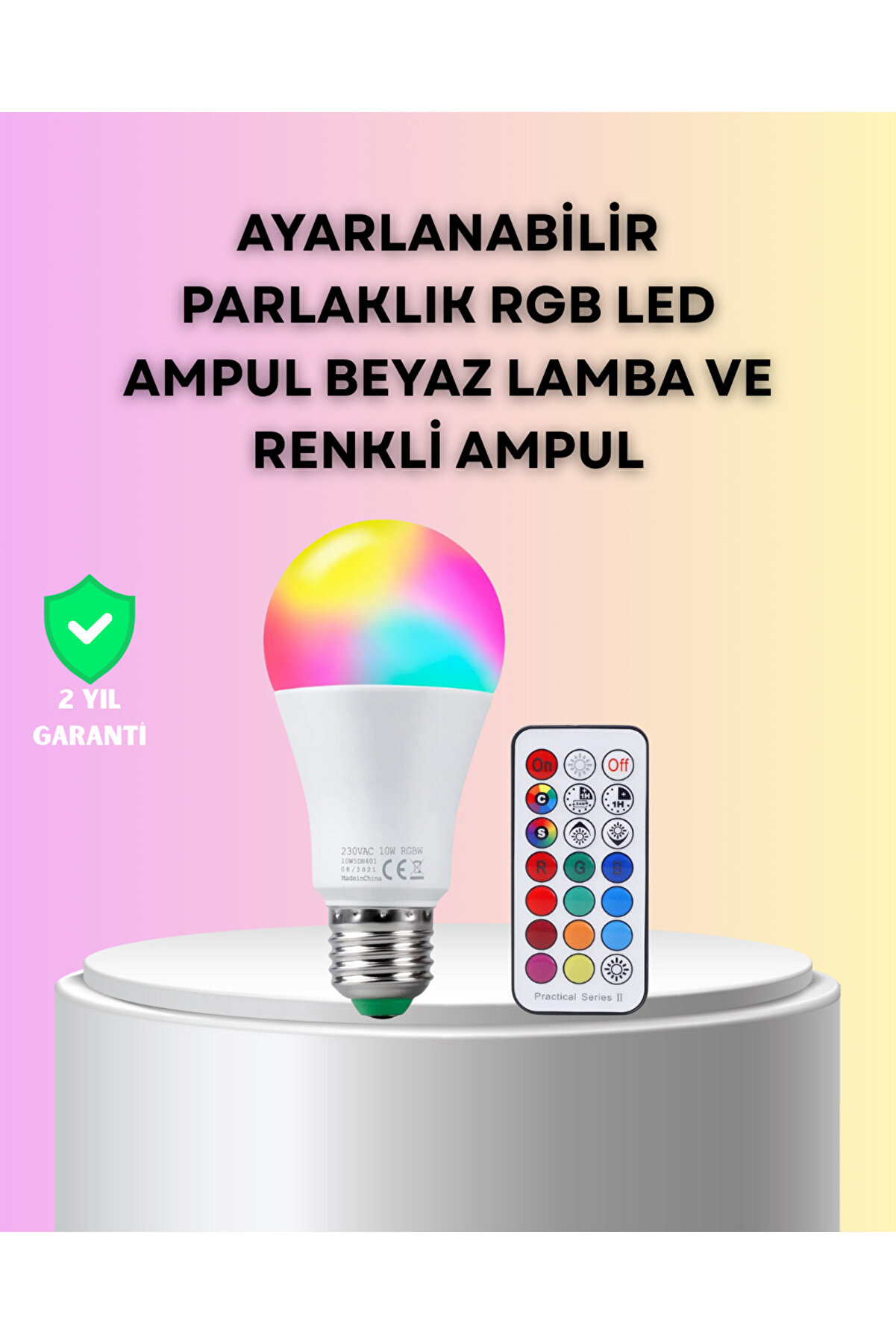 Toptan Bulurum Kumanda Destekli Çok Renkli Akıllı LED Ampul