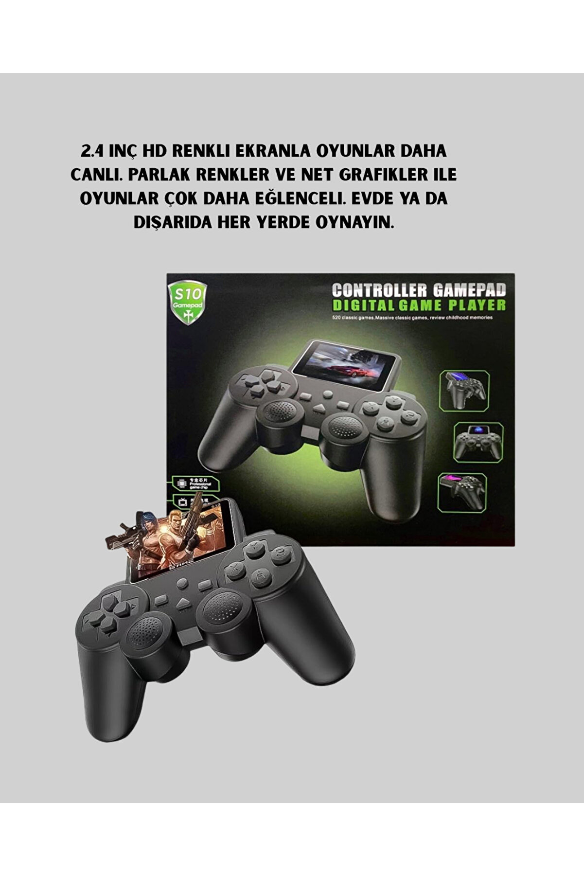 Çocuklar Ve Yeti̇şki̇nler İçi̇n Uygun 500 Oyunlu Taşınabi̇li̇r Mi̇ni̇ Retro El Konsolu