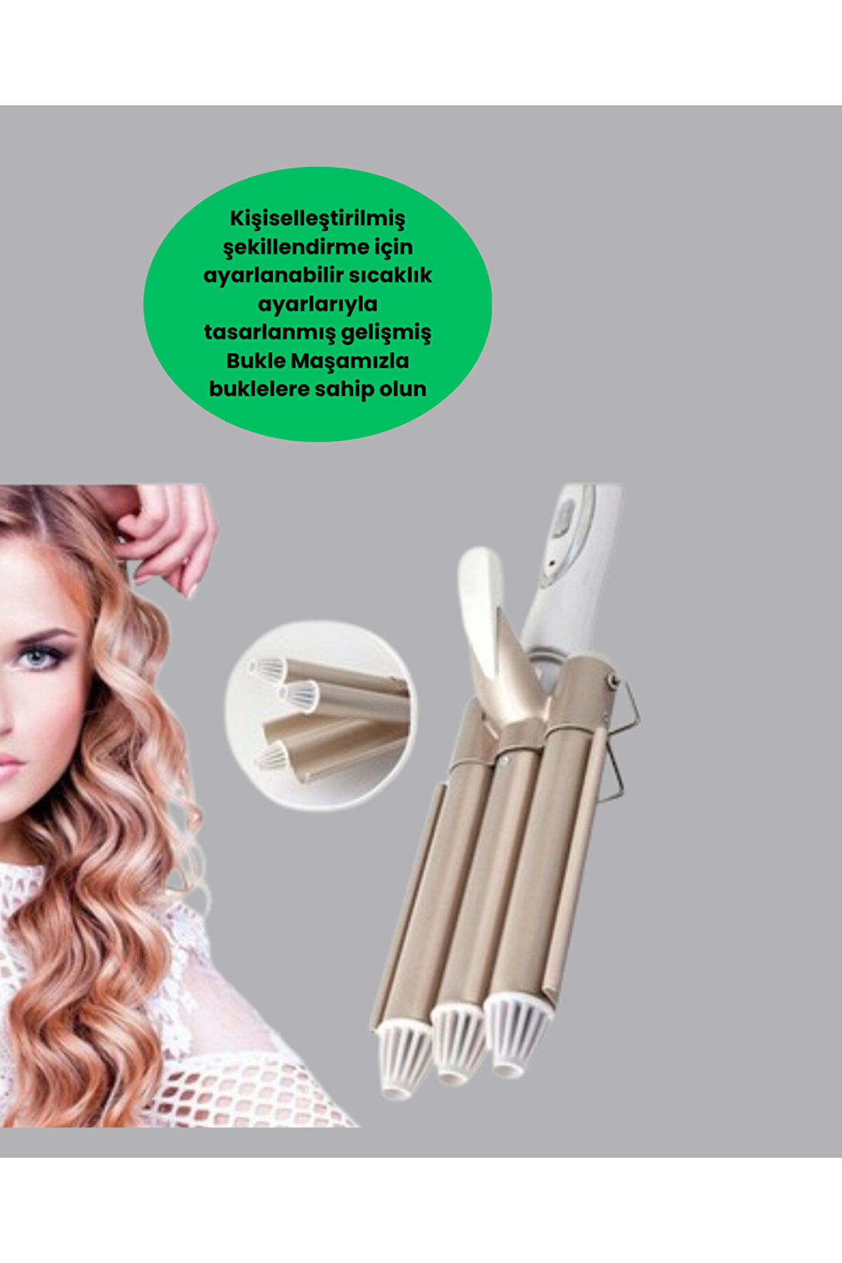 Ayarlanabi̇li̇r Isılı Bukle Saç Maşası