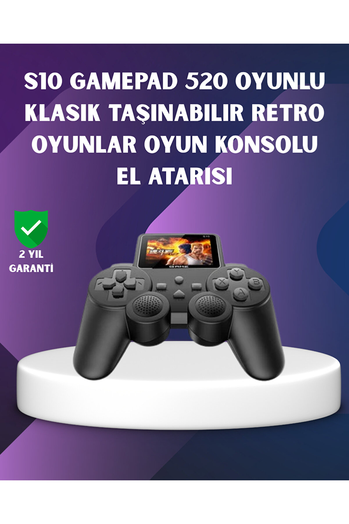 teknodayım 500 Dahili Oyunlu Taşınabilir Retro El Konsolu-2.4 inç Renkli Ekranlı