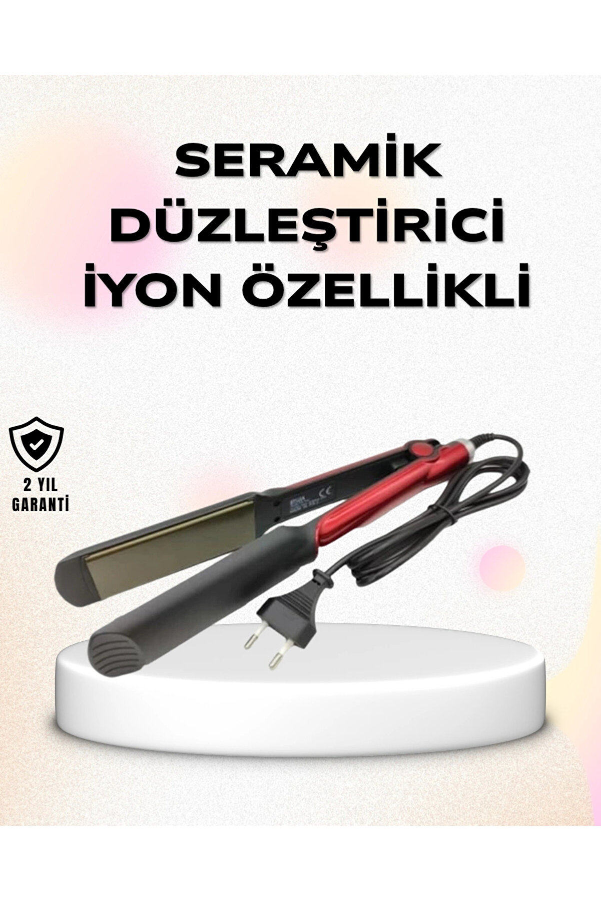 S'82 Profesyonel Titanyum Saç Düzleştirici – Ayarlanabilir Isı ve Hızlı Isınma Özellikli