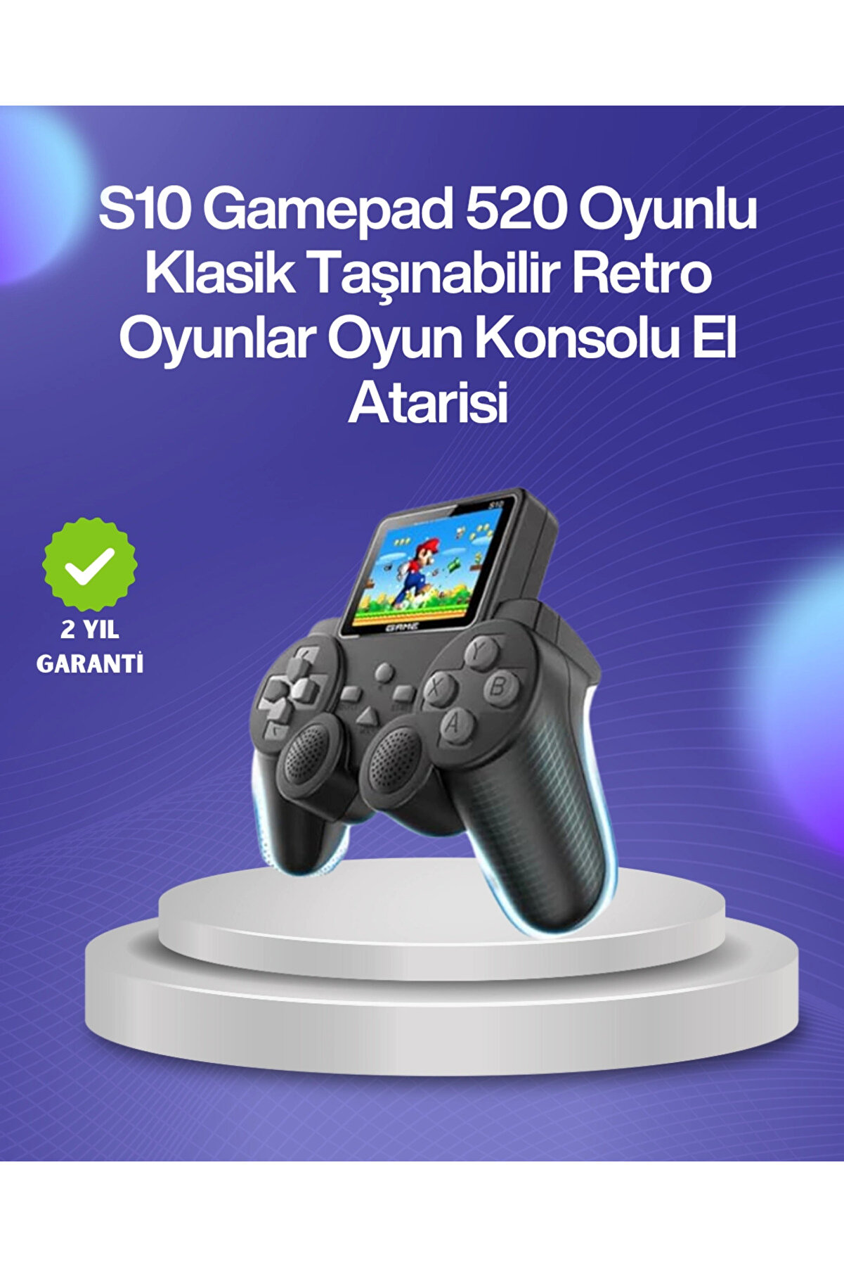 Eco Lounge 500 Oyunlu Nostaljik El Tipi Oyun Konsolu, Taşınabilir Şarjlı Cihaz, Renkli Ekran ve TV Destekli