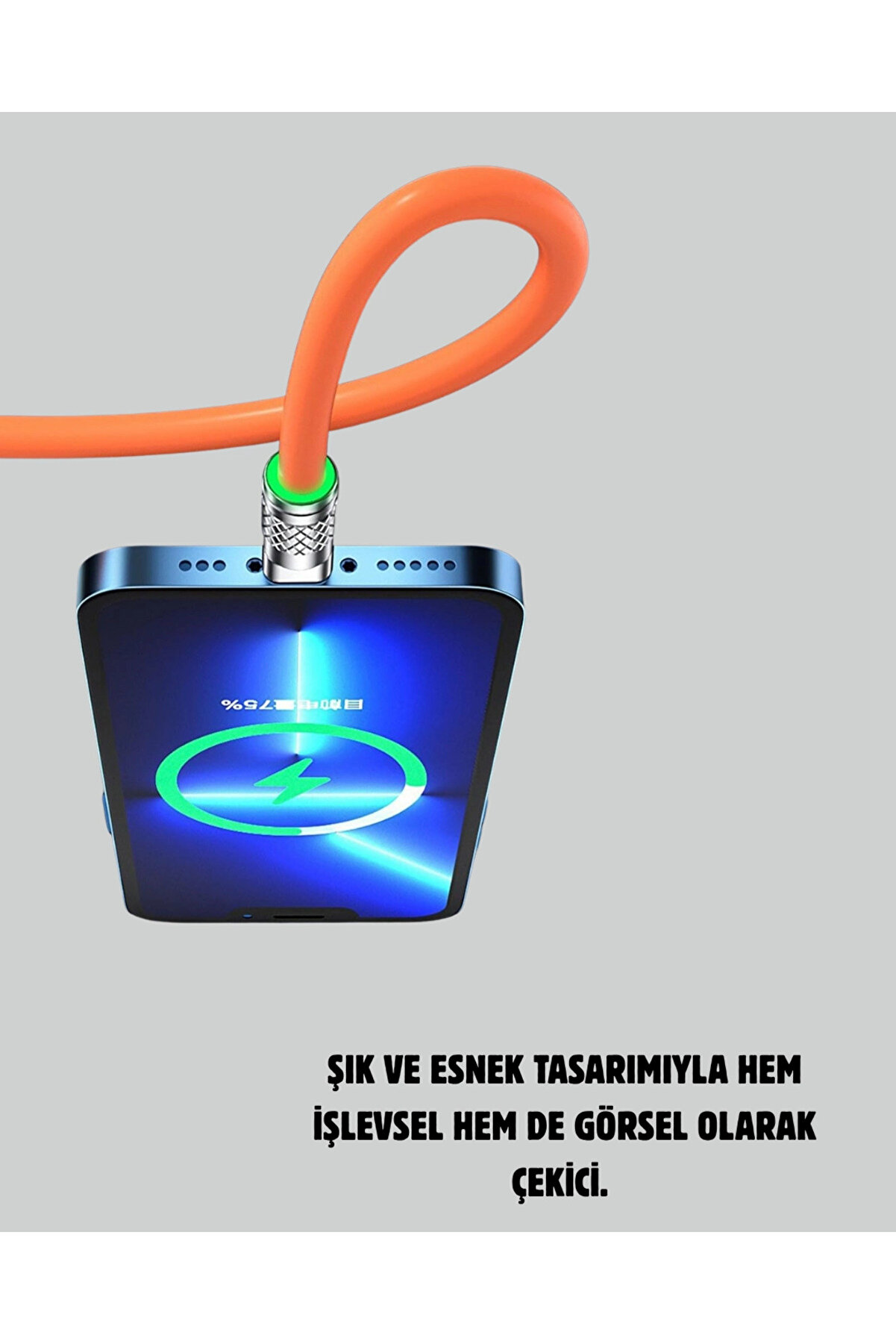 120W Şarj Destekli̇ 3’Ü 1 Arada Çoklu Şarj Kablosu – 1.2 Metre