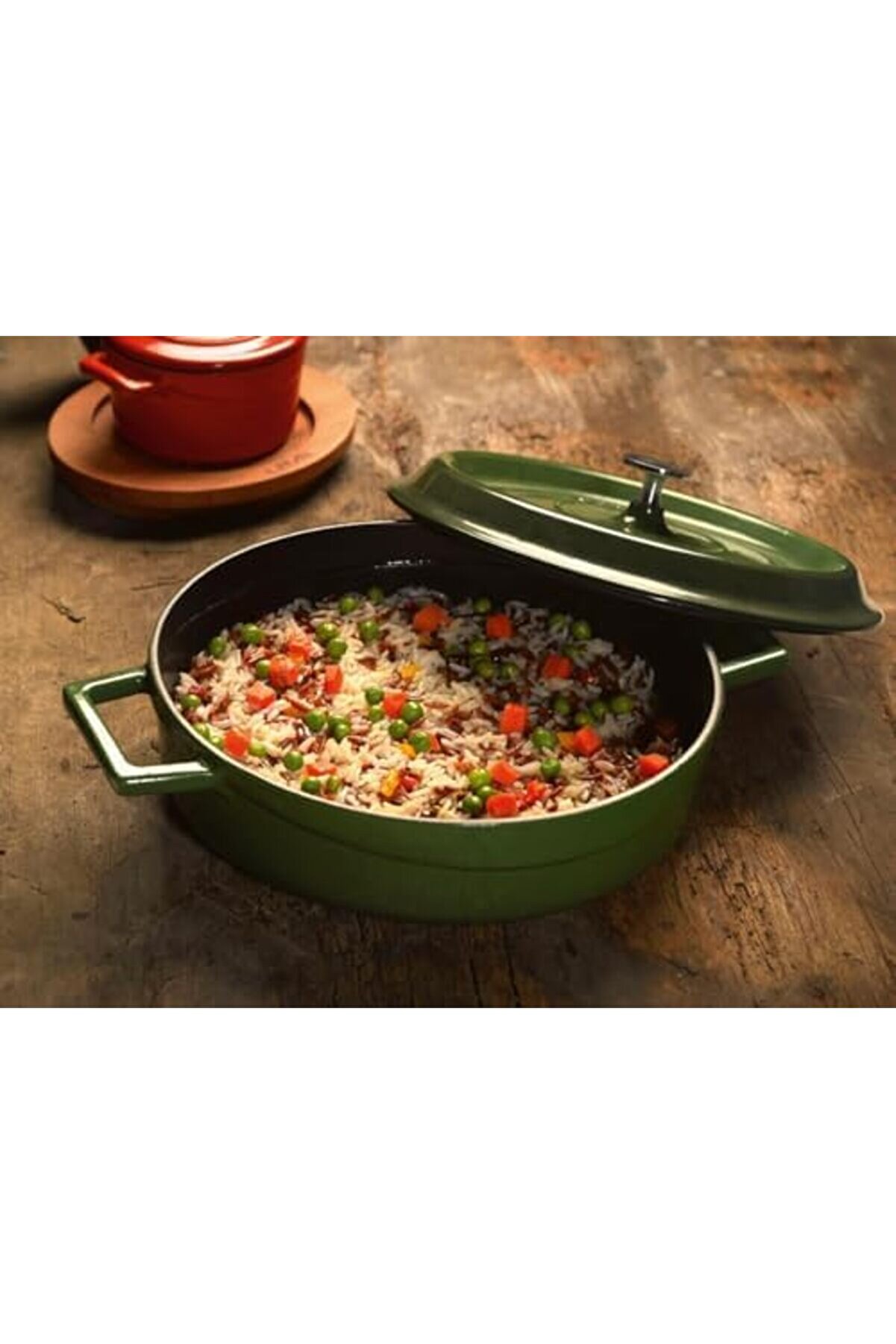 Modashi̇ne Çok Amaçlı Döküm Demi̇r Sığ Tencere Çap 24 Cm Yeşi̇l Modascope 1014773