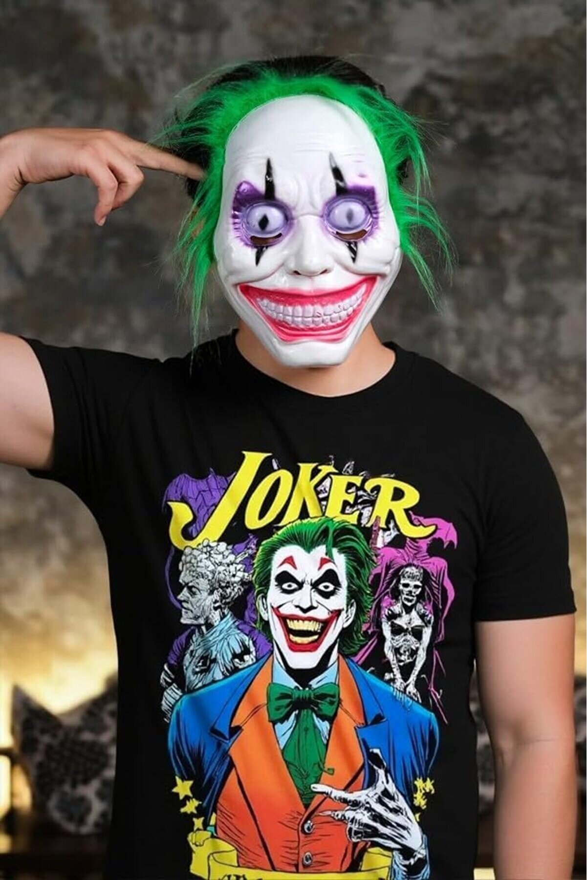 STOREMAX modashine Halloween Maske Yeşil Sa&ccedil; modascope 1014773